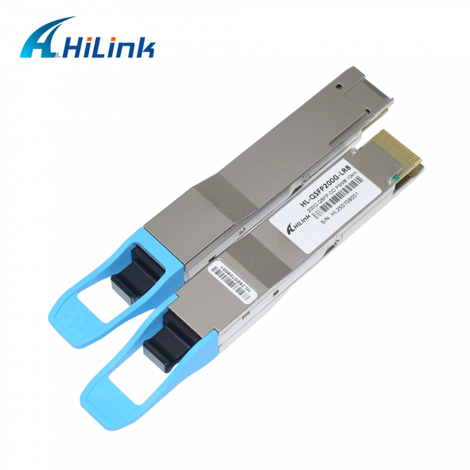 10KM 1310nm MPO16 APC 8 graus DOM Transceptor Óptico 200G QSFP DD LR8 PSM8 Distância de comprimento de onda 0