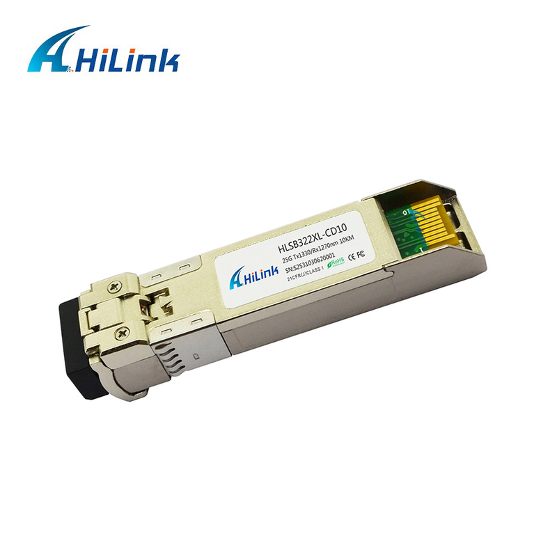 Transceptor 1270nm 1330nm 10KM SMF SFP28 BIDI LR do WDM 25G SFP com CDR de DDM