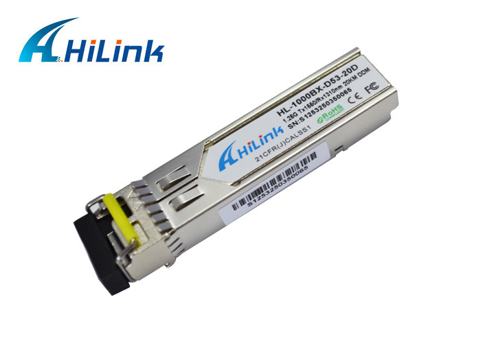 Módulos simples complacentes BIDI 1.25G SFP 20KM do transceptor do WDM de RoHS SC/LC DDM