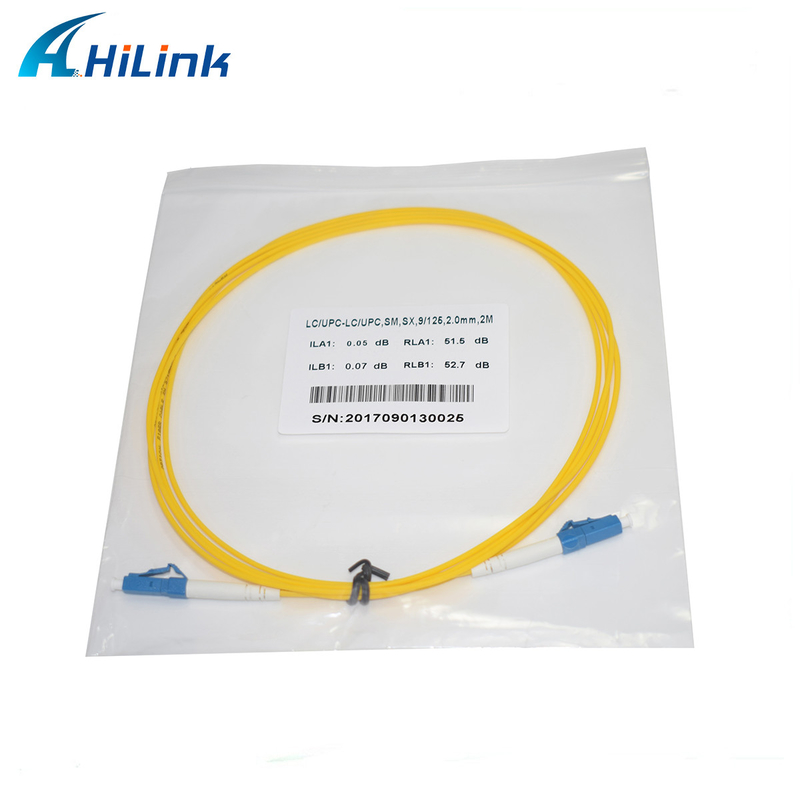 A garantia Hilink de 3 anos remenda a manutenção programada LC/UPC do cabo OS2 - palavra simples 9/125 3.0MM de LC/UPC 0.5m-5m LSZH