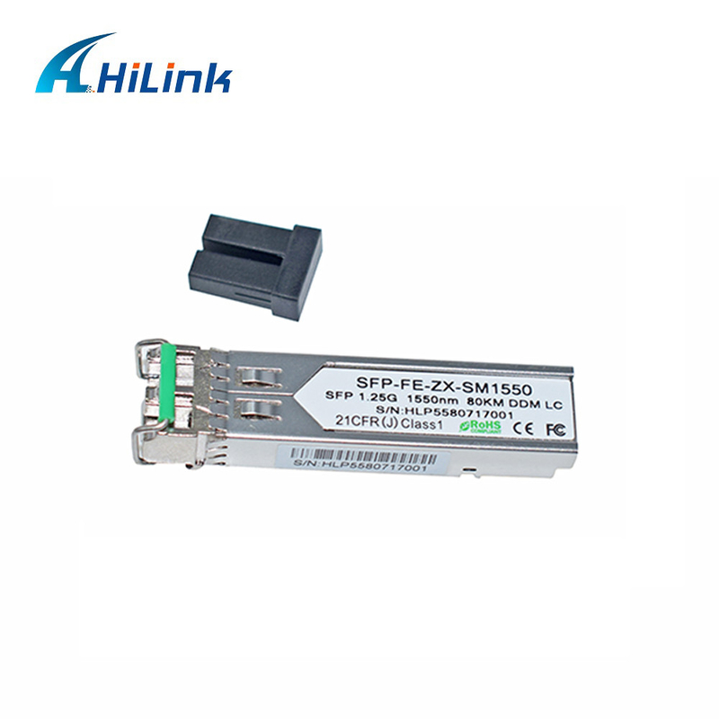 Os DOM 1.25G 1000BASE 80KM 1550nm SMF 1.25G do módulo do transceptor do LC SFP óticos