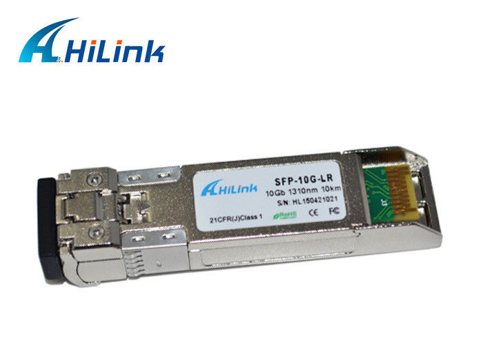 Conector duplo 1310nm 20Km 10G-SFP-LR do LC da fibra 10G SFP+ do transceptor compatível de 100%