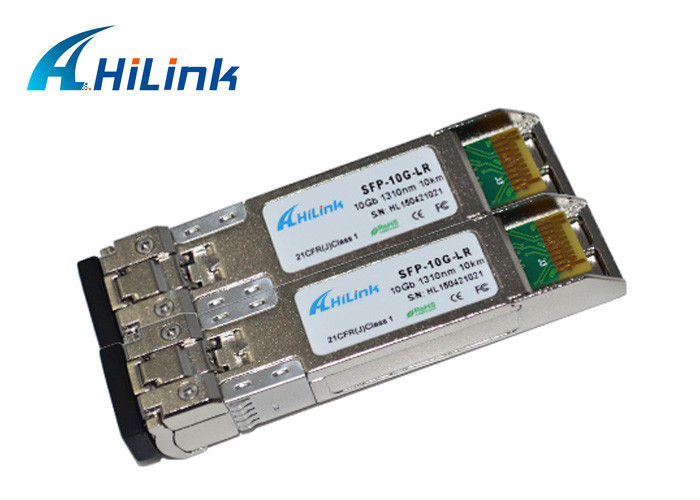 Conector duplo 1310nm 20Km 10G-SFP-LR do LC da fibra 10G SFP+ do transceptor compatível de 100%