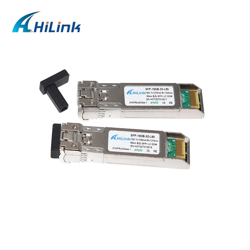 10GBASE BIDI 1490/1550nm SFP+ 10G Ethernet Fibra Óptica Transceptor Único SFP+ BIDI 10G 80KM
