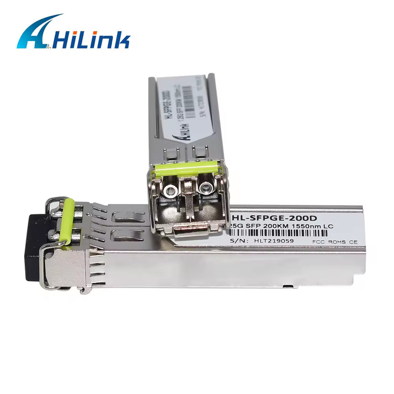 1000BASE 200KM GLC-ZX-SM-200 1.25G 1550nm 200KM SMF Transceptor SFP Conector LC duplo