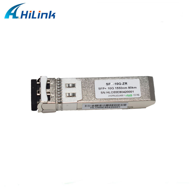 80 km Distância SFP 10G SMF 1550nm ZR Duplex LC DDM módulo óptico com transmissor EML