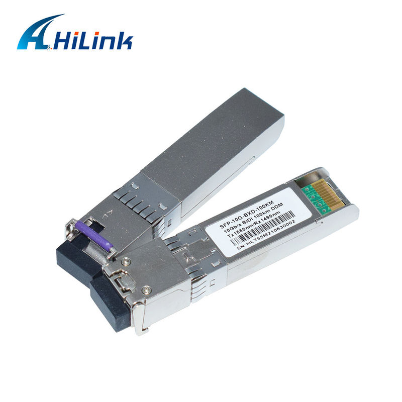 10G SFP+ BIDI 100KM Tx1490nm/Rx1550nm LC Transceptor de Fibra Ótica SFP-10G-BX-100KM