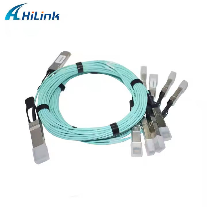 40G QSFP+ 4XSFP Cabos AOC MMF 1M-5M QSFP para 4-SFP+ Cabos Ópticos Ativos