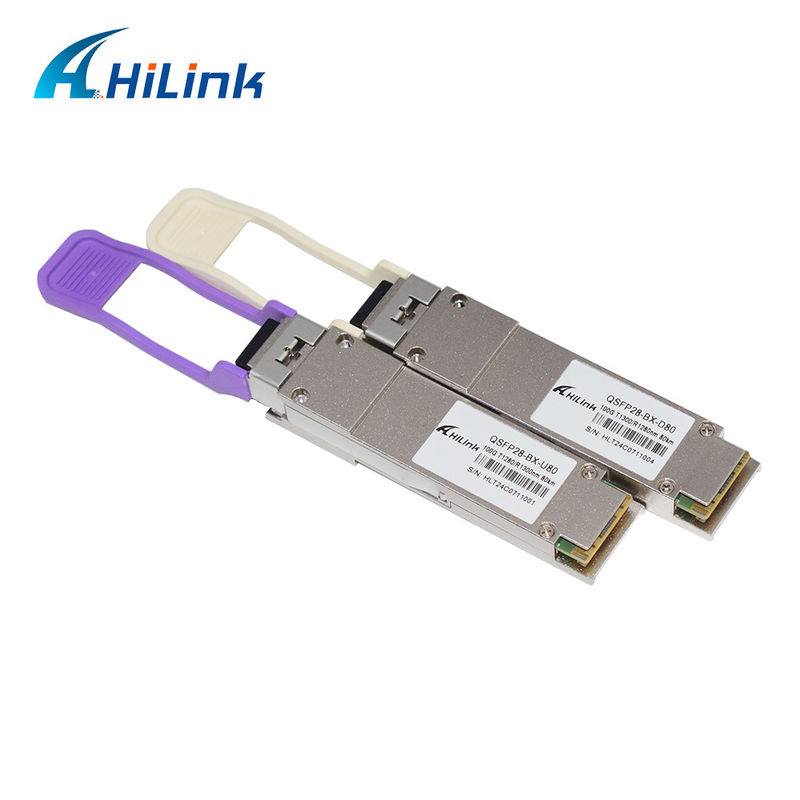 QSFP28 BIDI 100G ZR QSFP28 80km 1280/1300nm 100GBASE-BX80 QSFP28 Módulo 80km LC