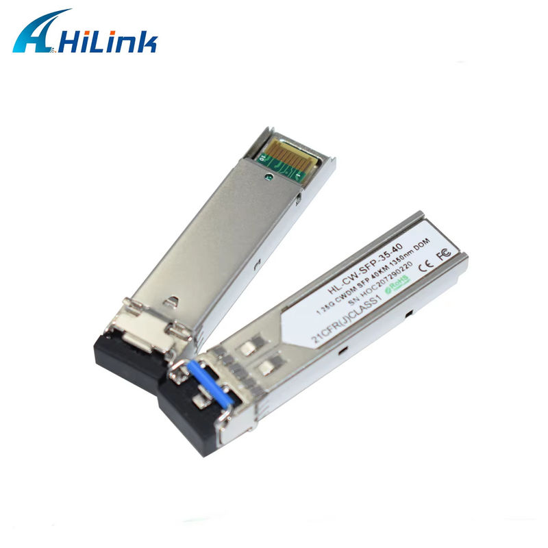 Transceptor Óptico de Fibra SFP CWDM Hilink 1.25G 1350nm 40km para Data Center