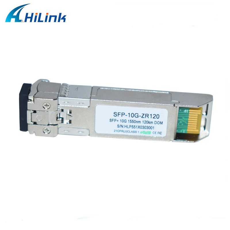 Hilink 10G Base SFP+ ZR 120KM 1550NM Fibra Óptica Equipamento Modulo Transceptor Óptico Compatível