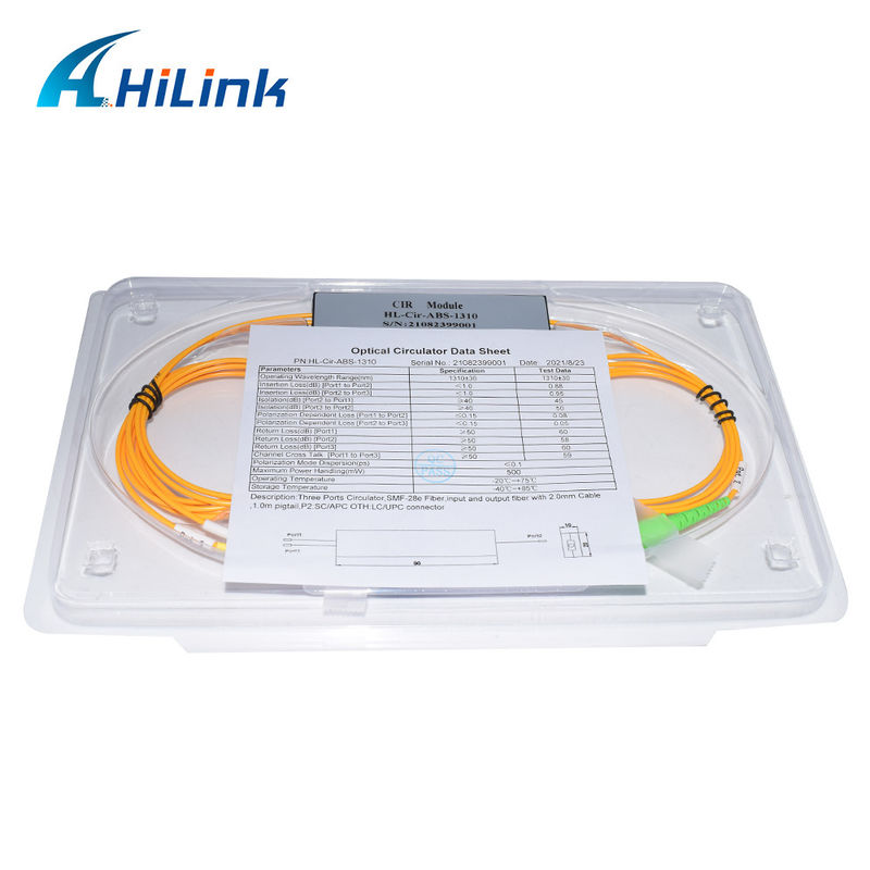 Caixa ABS 3 Portos Circulador, Port1&Port3-LC/UPC, Port2-SC/APC 1310nm/1550nm/1610nm