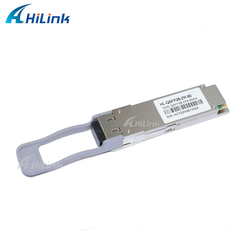 Transceptor de fibra óptica com pino LC Connector SOA Bom produto de rede de comunicação QSFP28 ZR4 80KM LWDM4 1295-1304NM