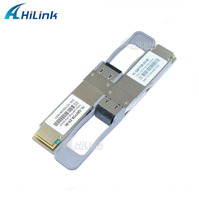 Transceptor de fibra óptica com pino LC Connector SOA Bom produto de rede de comunicação QSFP28 ZR4 80KM LWDM4 1295-1304NM