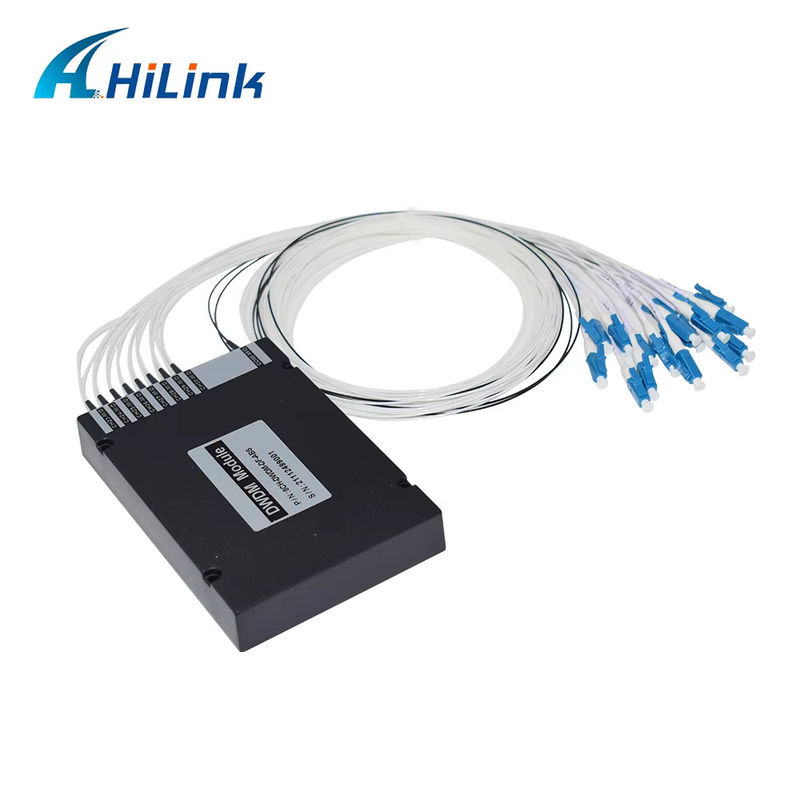 Caixa frente e verso do ABS da faixa do LC UPC C da fibra dupla do equipamento 8CH 100GHZ DWDM MUX Demux do WDM
