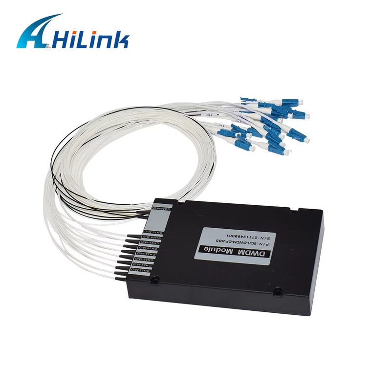 Caixa frente e verso do ABS da faixa do LC UPC C da fibra dupla do equipamento 8CH 100GHZ DWDM MUX Demux do WDM
