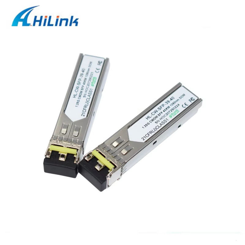 China Factory 1000Base 1.25G SFP Dual LC Connector CWDM 40KM LC 1270-1610nm Transceptor Óptico Fibra Óptica Equipamento