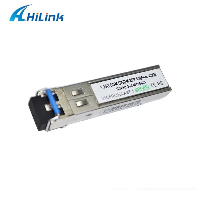 China Factory 1000Base 1.25G SFP Dual LC Connector CWDM 40KM LC 1270-1610nm Transceptor Óptico Fibra Óptica Equipamento
