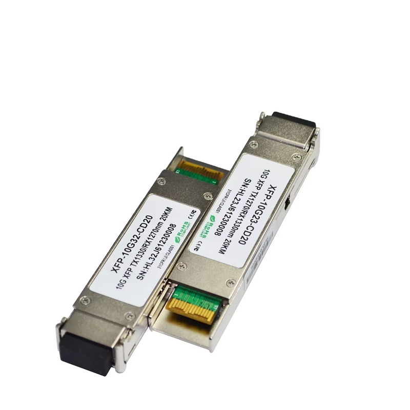 Módulo de transceptor bidirecional XFP de alta qualidade de 10 Gbps com alcance de 20 km com conector LC de 1270/1330 nm para equipamentos de fibra óptica