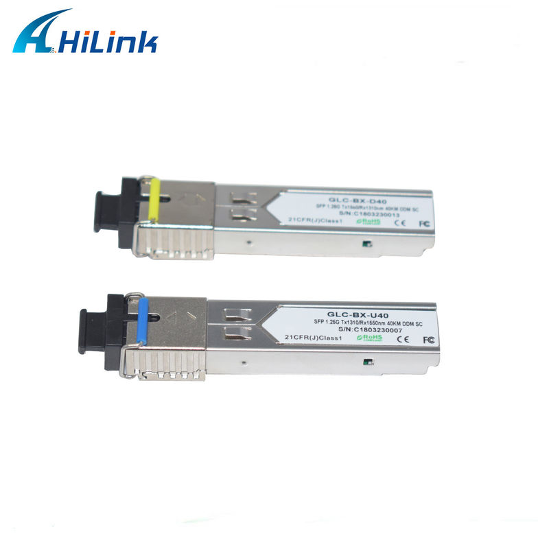 Hilink 1.25G SFP BIDI 40KM 1310/1490 ((1550nm) Conector LC/SC Modulo de Fibra Óptica