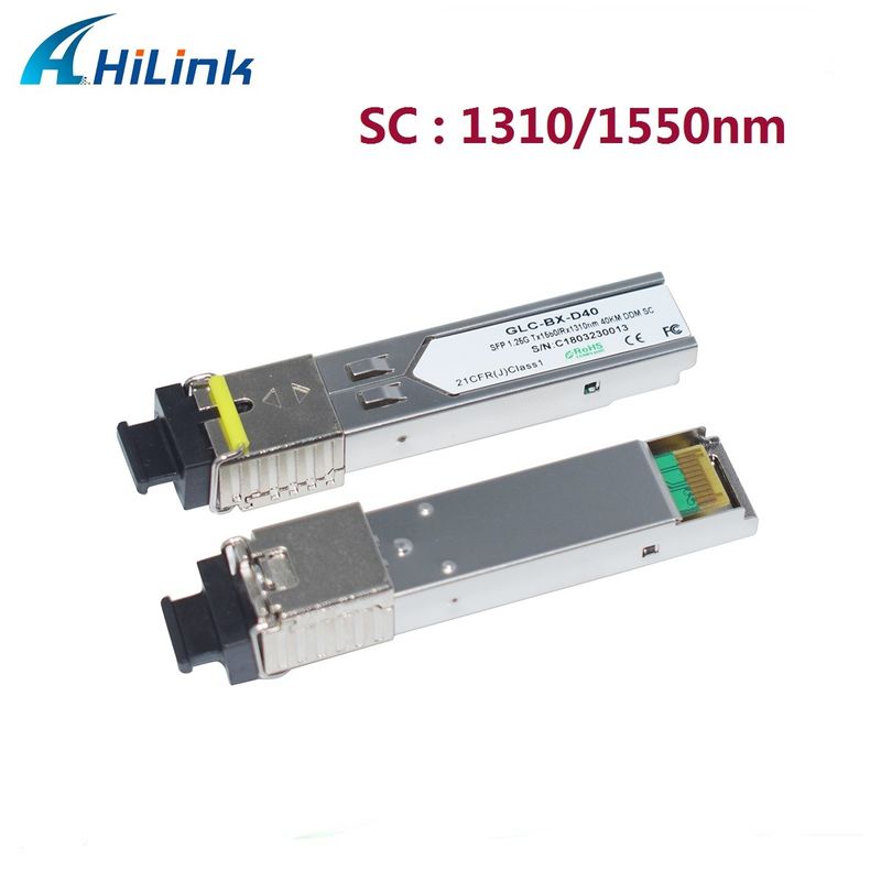 Hilink 1.25G SFP BIDI 40KM 1310/1490 ((1550nm) Conector LC/SC Modulo de Fibra Óptica