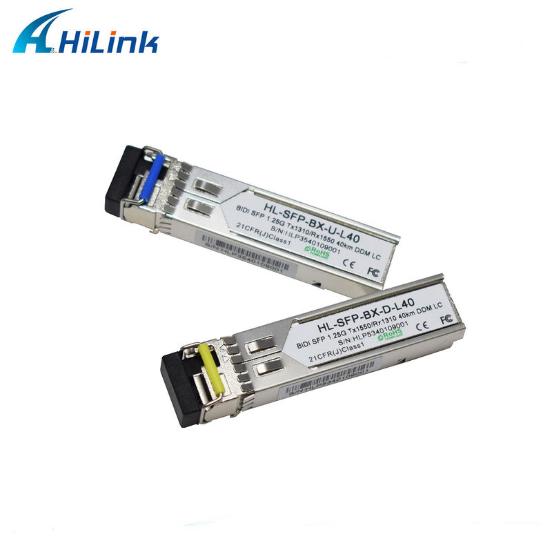 Hilink 1.25G SFP BIDI 40KM 1310/1490 ((1550nm) Conector LC/SC Modulo de Fibra Óptica