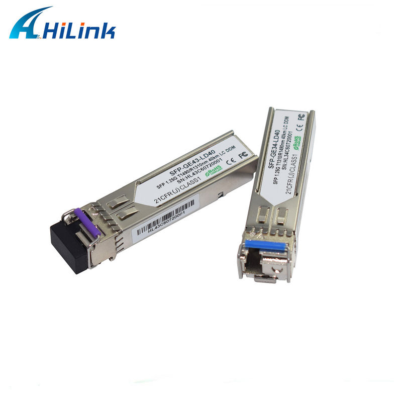 Hilink 1.25G SFP BIDI 40KM 1310/1490 ((1550nm) Conector LC/SC Modulo de Fibra Óptica