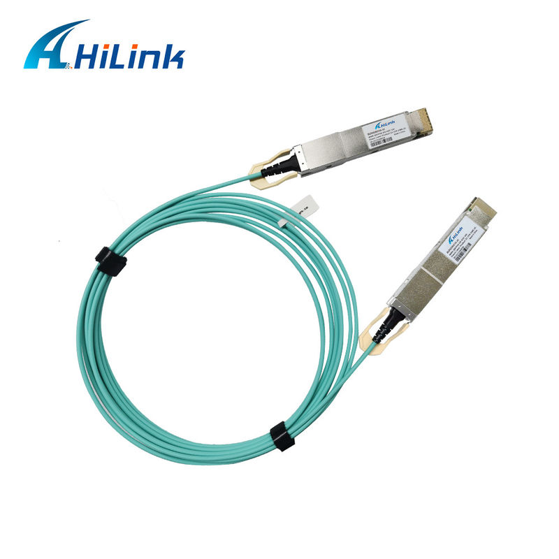 400G QSFP DD Cable Óptico Activo 8x26.5625GBd ((PAM4) Interface elétrica Cable DDM 3M MMF