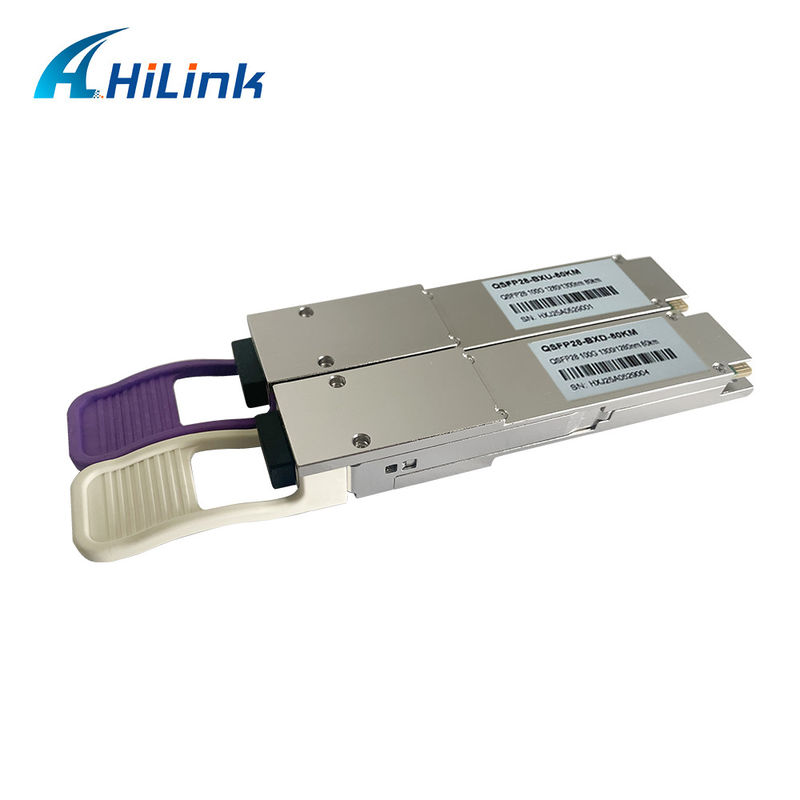 Módulo transceptor BIDI de 100 Gb/s 80 km QSFP28 ZR4 para transmissão de dados de longa distância