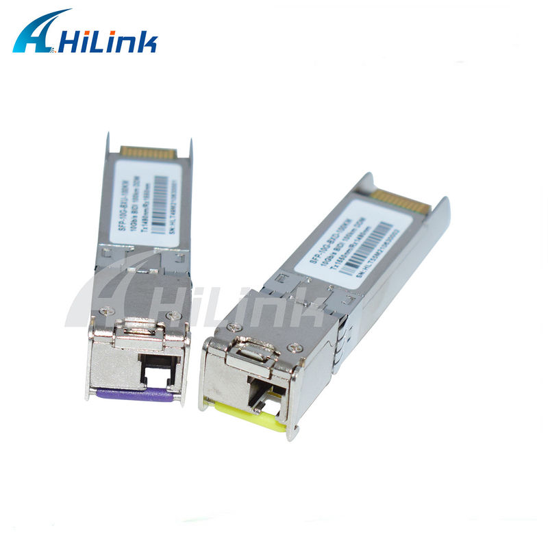 Módulo Transceptor SFP BIDI 10G Alcance 3-100KM 1490/1550NM EML APD para Rede de Longa Distância de Alta Velocidade