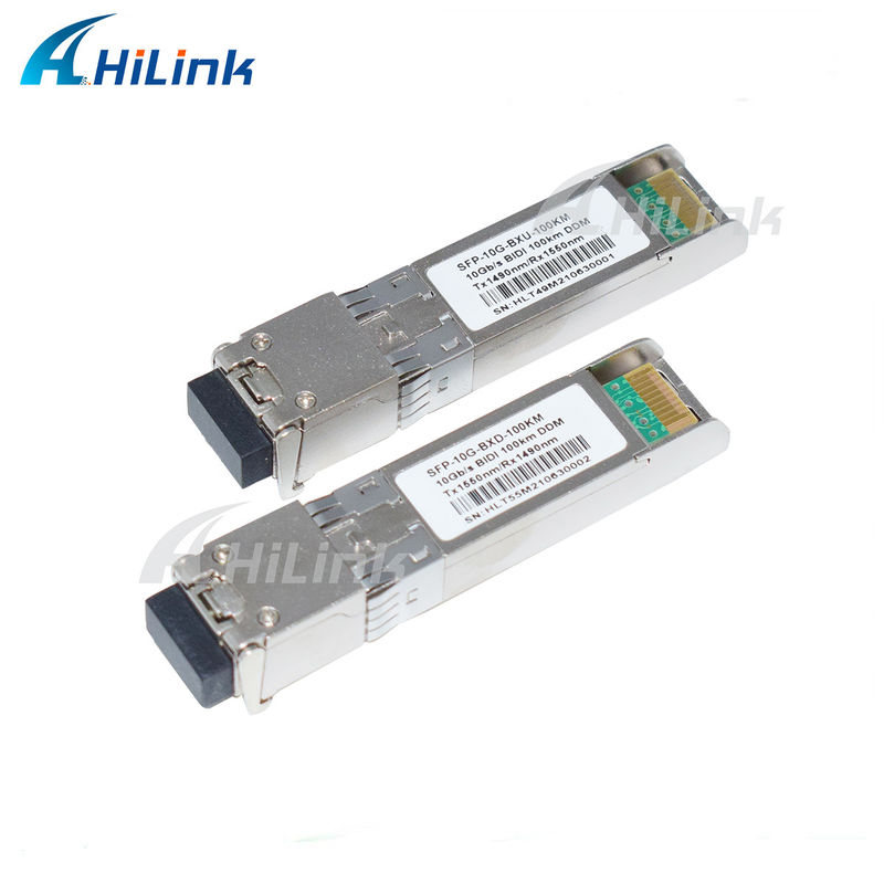 Módulo Transceptor SFP BIDI 10G Alcance 3-100KM 1490/1550NM EML APD para Rede de Longa Distância de Alta Velocidade