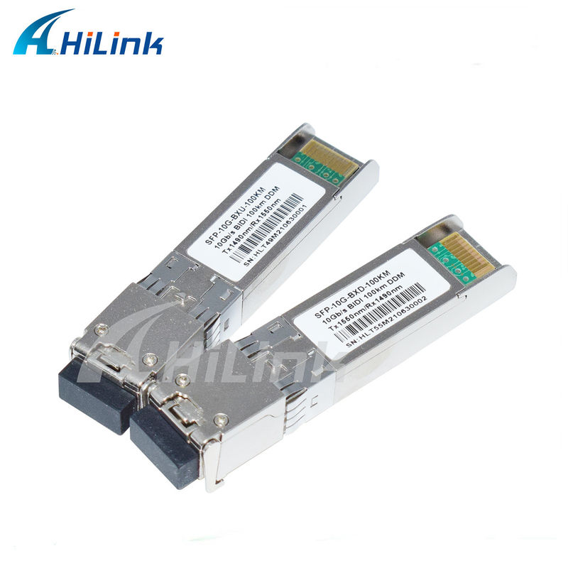 Módulo Transceptor SFP BIDI 10G Alcance 3-100KM 1490/1550NM EML APD para Rede de Longa Distância de Alta Velocidade