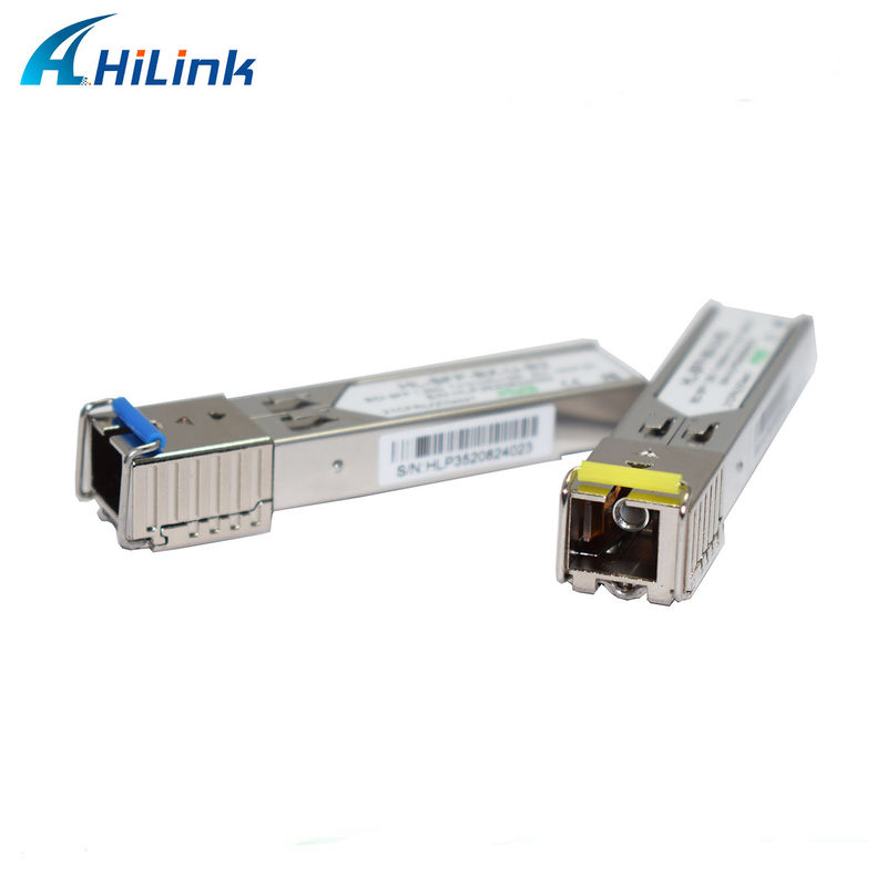 Transceptor SFP BIDI 1.25G 1310/1550nm 3km para transmissão de dados de longa distância em temperatura de 0 a 70°C