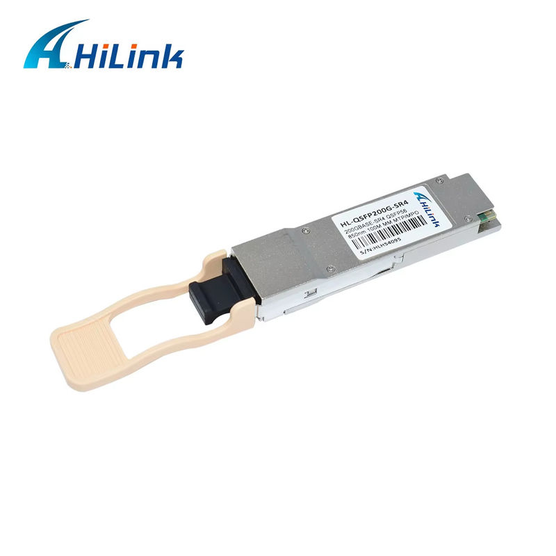Novo Módulo de Fibra Óptica QSFP56 SR4 Base 200G Trendy, 850NM, Alcance de 100M Multimodo, Conector MPO
