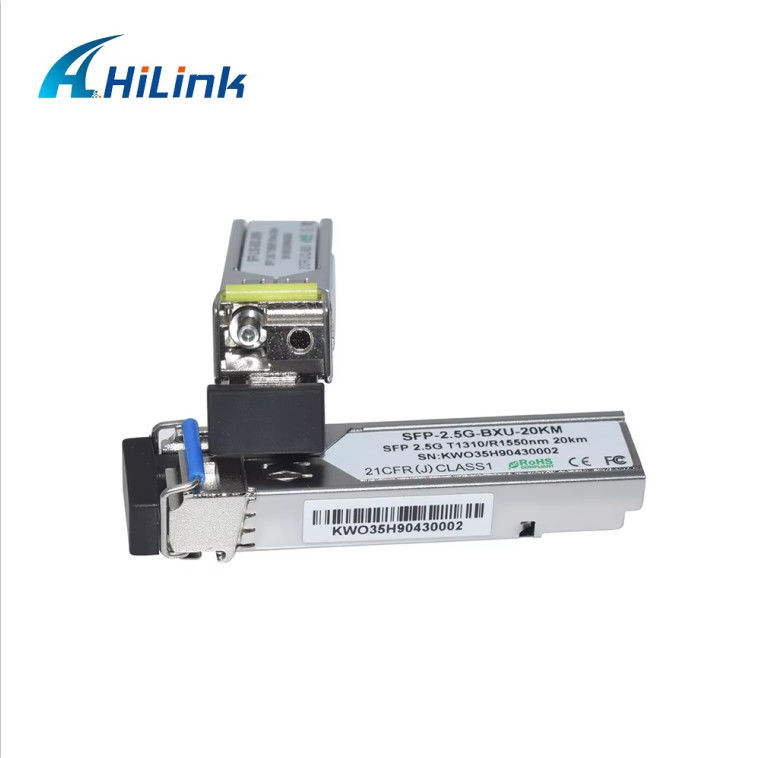 Hilink 2.5G Base BIDI 20KM WDM 1310NM/1550NM Conector LC Módulo SFP