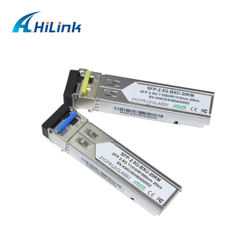 Hilink 2.5G Base BIDI 20KM WDM 1310NM/1550NM Conector LC Módulo SFP