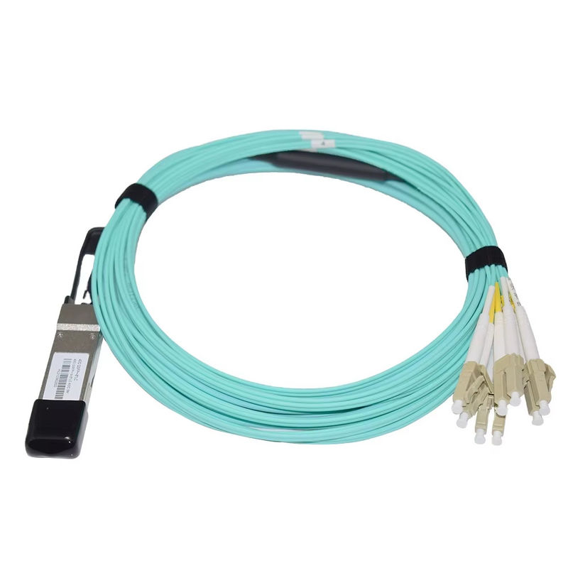 Cabo Óptico Ativo Breakout 40G QSFP+ para 8xLC AOC 3M para Distâncias Muito Curtas