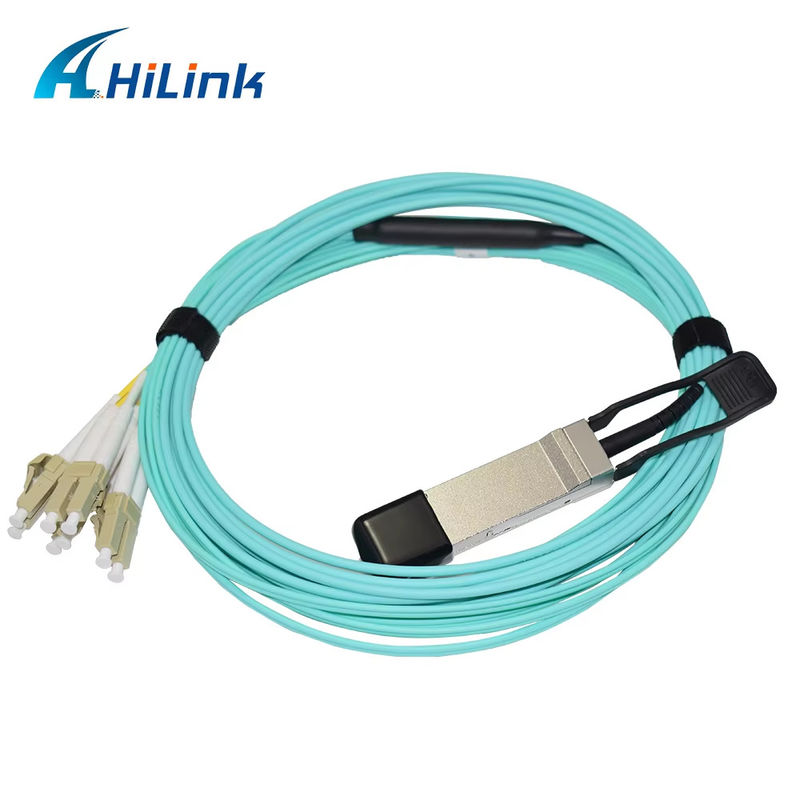 Cabo Óptico Ativo Breakout 40G QSFP+ para 8xLC AOC 3M para Distâncias Muito Curtas