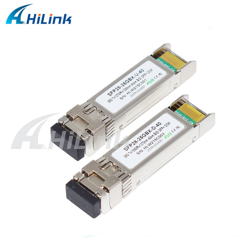 Transceptores SFP28 BIDI de 25 Gb/s 40 km, con conector LC único, conectável a quente, totalmente compatíveis com RoHS