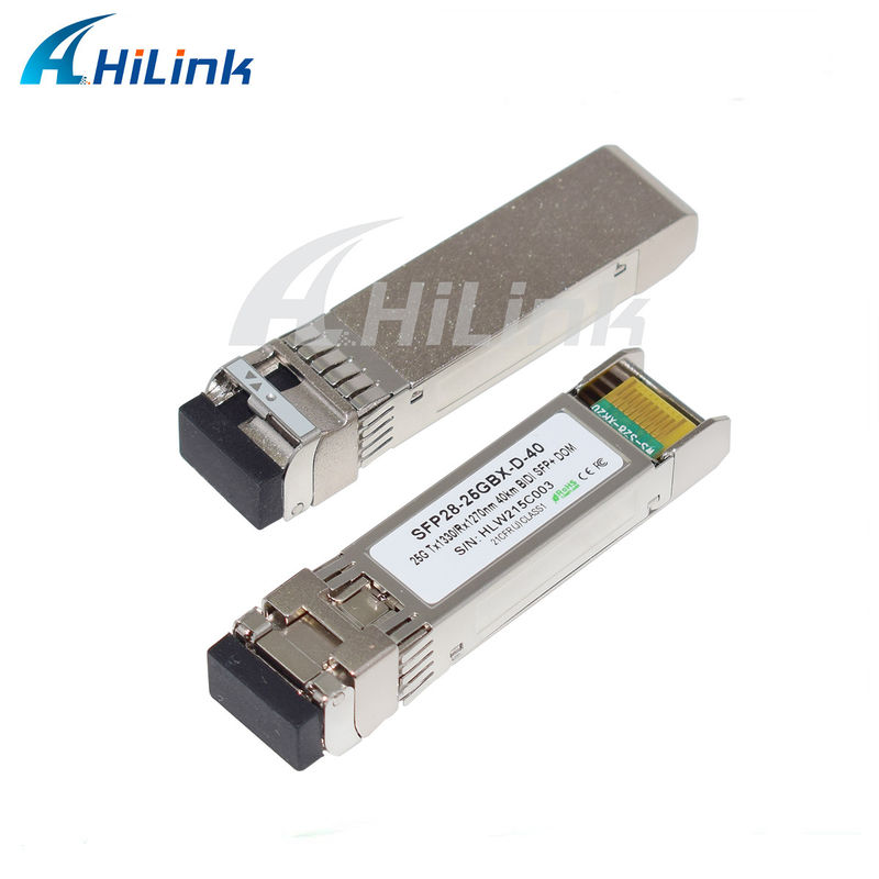 Transceptores SFP28 BIDI de 25 Gb/s 40 km, con conector LC único, conectável a quente, totalmente compatíveis com RoHS