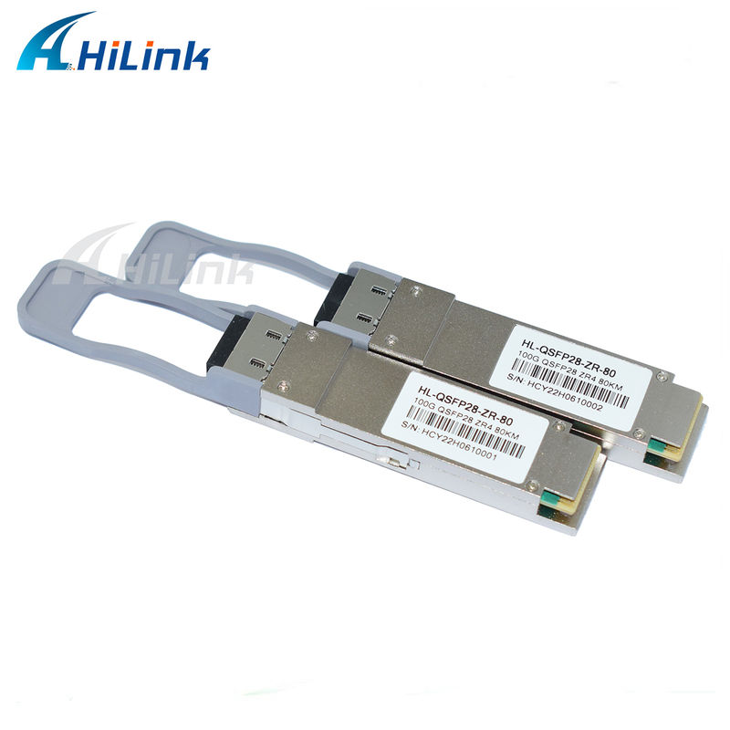 Transceptor QSFP28 100Gb/s 80km Hot Pluggable Duplex LC Connector LAN WDM EML TOSA SOA PIN SMF