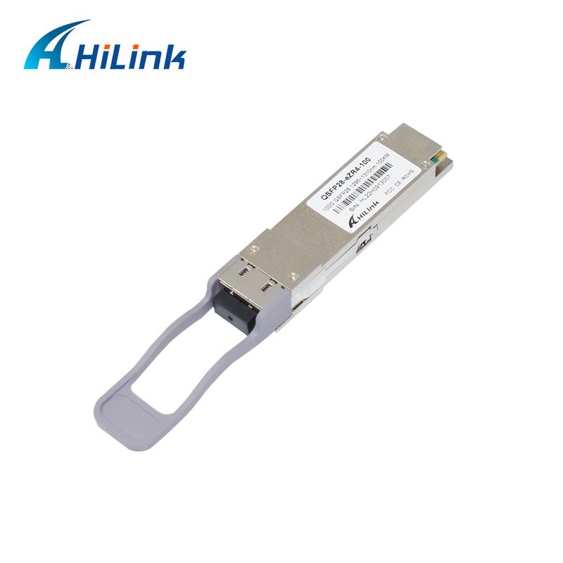 100Gb/s 100km QSFP28 Transceptor Hot Pluggable Duplex LC Connector LAN WDM EML TOSA SOA PIN SMF com FEC