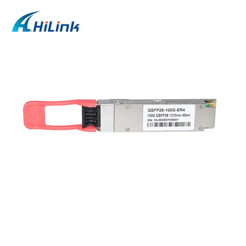 Módulo Transceptor Óptico QSFP28 ER4 100Gb/s 40KM Hot Pluggable Duplex LC LAN WDM APD SMF compatível com RoHS-6