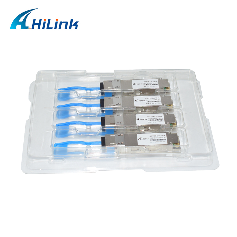 10 km Hot Pluggable 100Gb/s QSFP28 CWDM4 Modulo de Transceptor Óptico para LAN WAN Ethernet Switches Router Aplicações