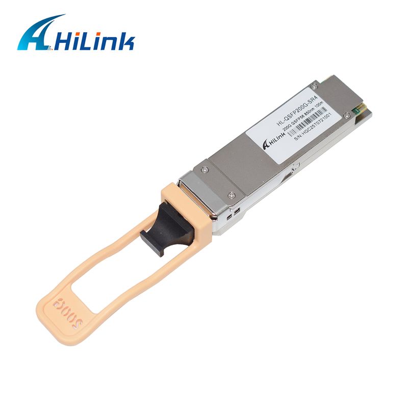 QSFP200G QSFP56 200G SR4 Hot Pluggable Optical Transceiver 70m@OM3 100m@OM4 FEC Single MPO12 Multimode Fiber RoHS reclamação Alta velocidade para 200GBASE-SR4 Ethernet links Data centers