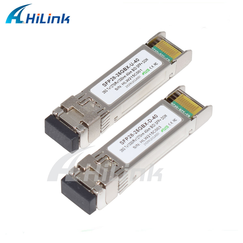 25Gbps BIDI 40KM 1270/1310nm 40KM APD LC DOM Transceiver 25G Ethernet Transceptores de Fibra Ótica