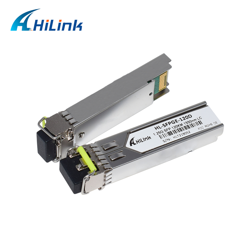 1.25Gb/s Transceptor BIDI SFP com laser DFB e Receptor APD para transmissão de 120 km na faixa de temperatura comercial