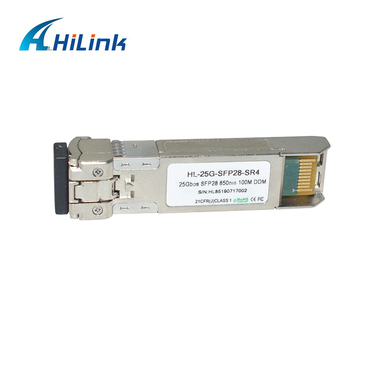 Módulo de fibra óptica 25G SFP28 SR MMF 850nm 100m GBIC Transceptor óptico Temperatura Industrial