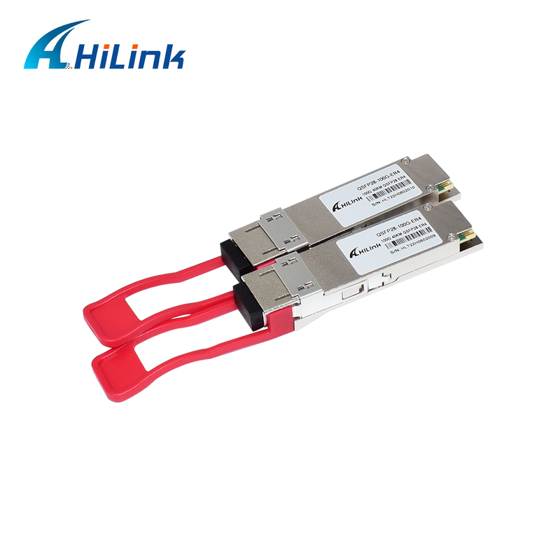 Módulo Transceptor Óptico QSFP28 100G com Alcance de 40km, Baixo Consumo de Energia (<4.5W) e Conformidade RoHS 6/6 para Data Centers