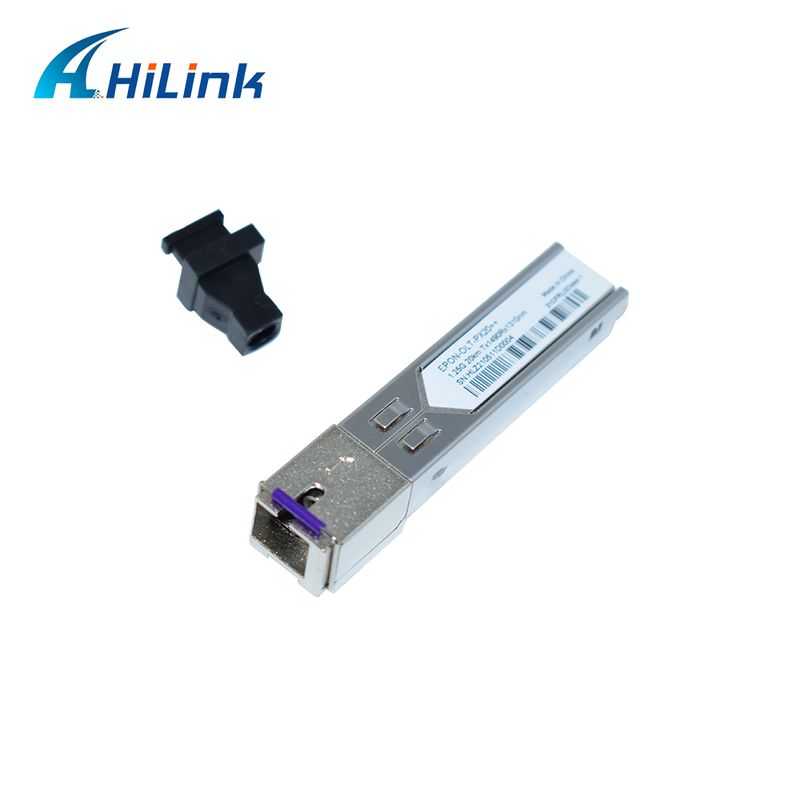 Transceptor SFP EPON OLT com PX20+ PX20++ PX20+++ para taxa de dados de 1,25 Gbps e transmissão de 20KM